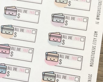 Kawaii Credit Card Planner Stickers (MS-KAWAIICC)