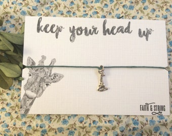 Giraffe Gift Friendship Bracelet Keepsake