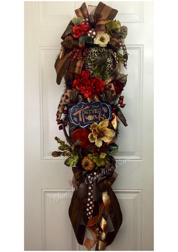 Fall Swag Thanksgiving Swag Door Decor Beautiful Fall Swag