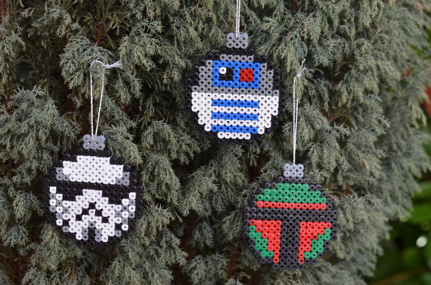 Star Wars christmas ornament in perler beads by PapaGeek on Etsy