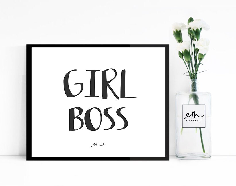 Girl Boss Instant download printable room decor by
