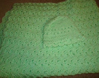 Super Soft Handmade Baby Crocheted Blanket approx. 30 X30 Inches for Crib- Car seat -swing -Bassinet-Newborn gift