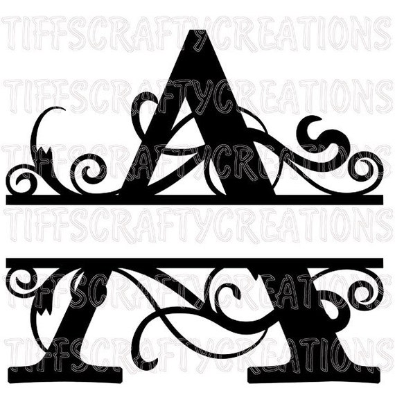 Dxf cutting files monogram font svg cricut fonts monogram