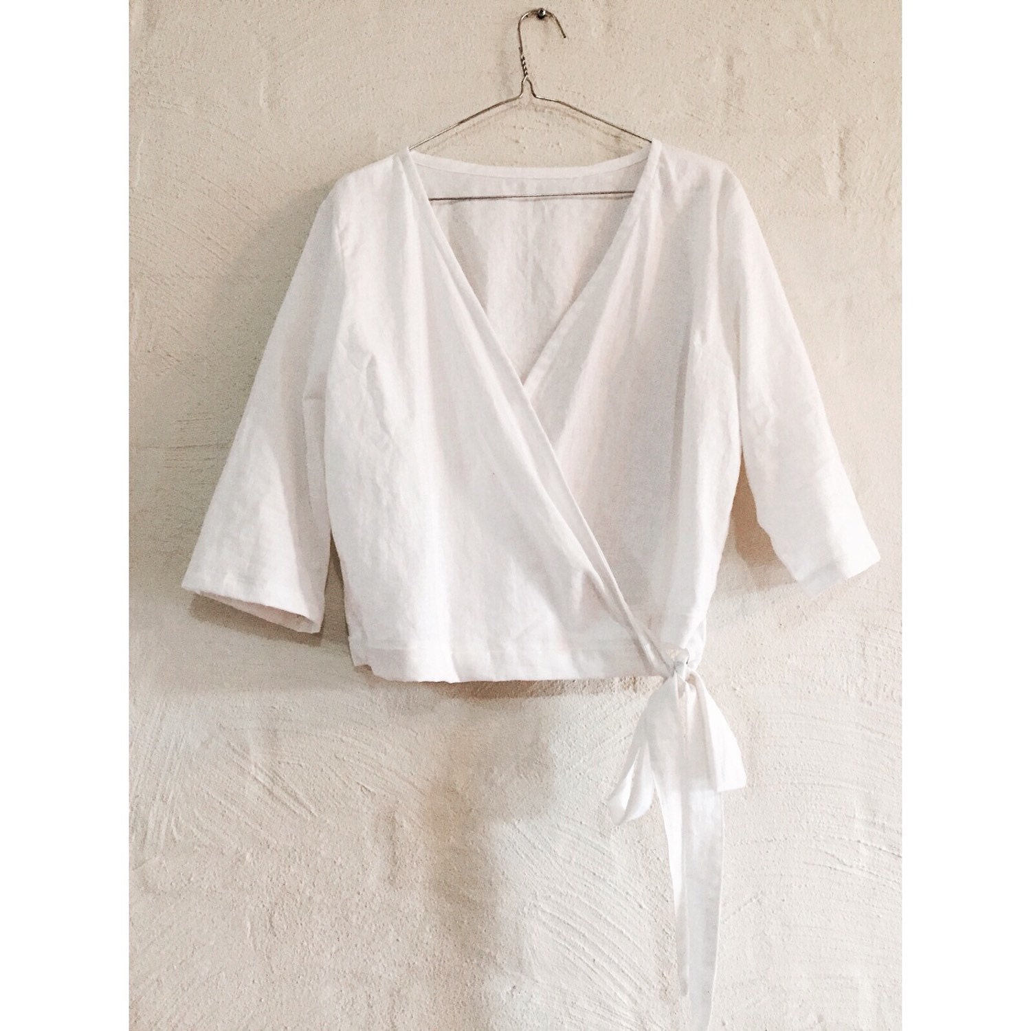 Wrap top linen by robinneststudio on Etsy