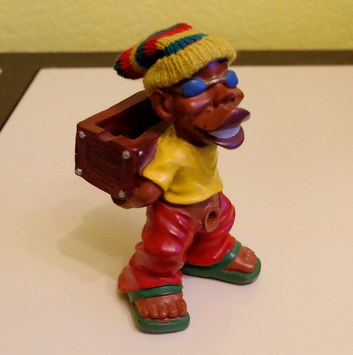 Rastafarian figurine rastaman toy Jamaican by MadeInTheUSSR