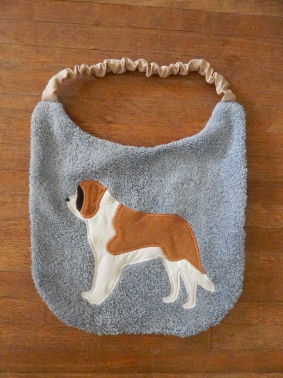 THREE Saint Bernard DOG Drool Bibs Dog Bib Set by UsByTheSeaside