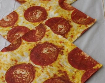 Paper napkins for decoupage;Pepperoni Pizza napkins;Decorative napkins;Set of 4 napkins;Decoupage napkins;Paper crafts;Decoupage supplies