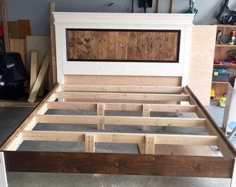 Custom headboard and bed frame