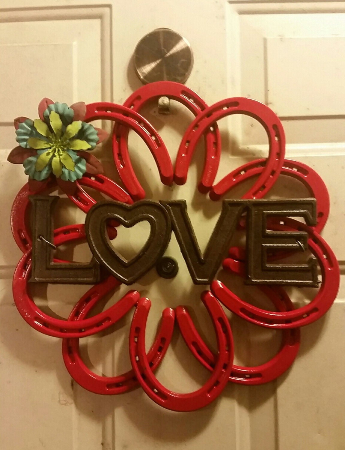 Horseshoe Wreath By CCWeldingMetalArt On Etsy