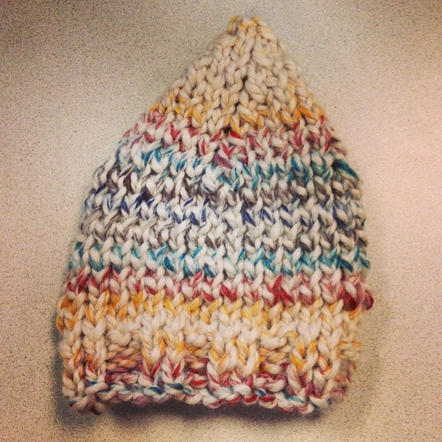 Little Elf Toddler Super Chunky Knit Hat PATTERN