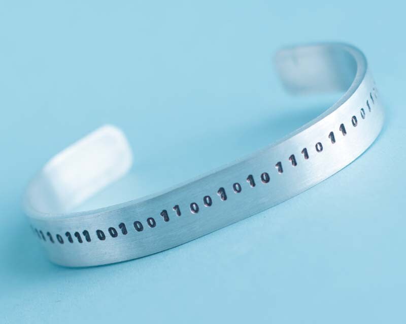 Customised bracelet binary bracelet binary code jewelry