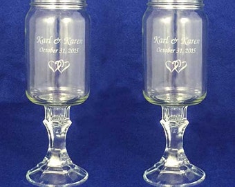 Redneck Wedding Wine Glasses