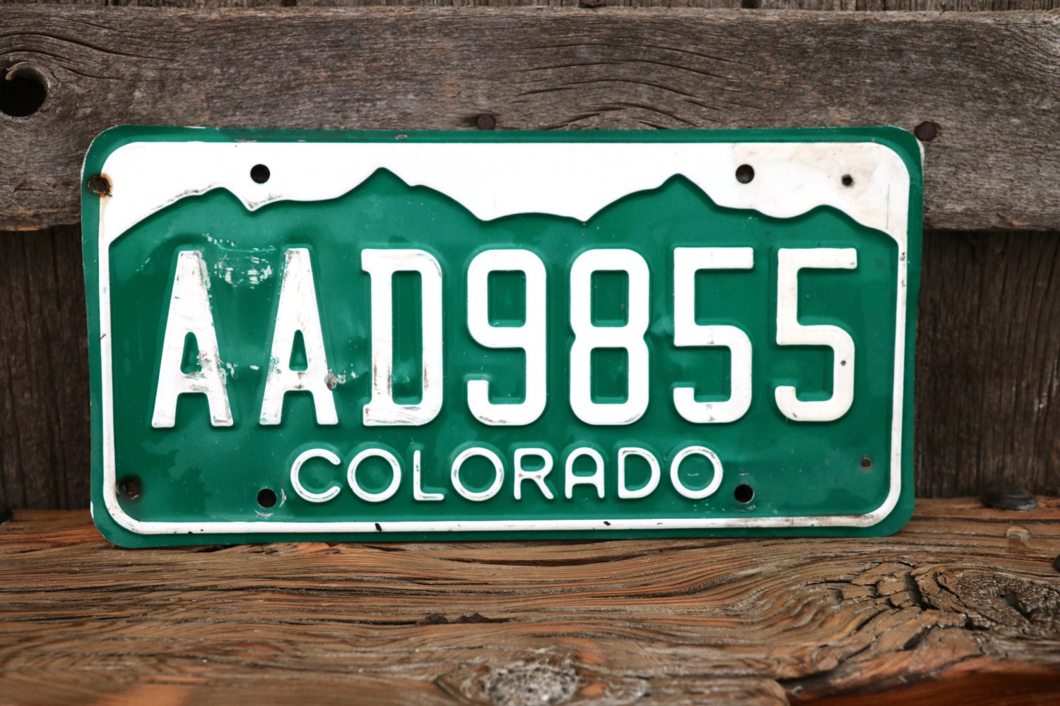 Colorado License Plate Number AAD9895 by AmericanAntique on Etsy