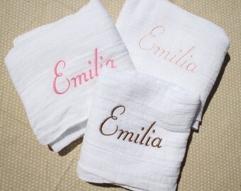 Baby Shower Gift, Baby Burp Cloths, Monogrammed Burp Cloths, Set of 3, Baby Gift, Personalized Burp Cloths, Personalized Burp Cloth Set of 3