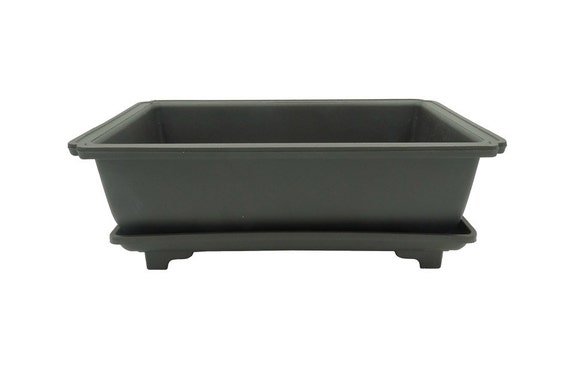 9 1 2 Plastic Bonsai  Pots  with Trays  3 pack PP10X