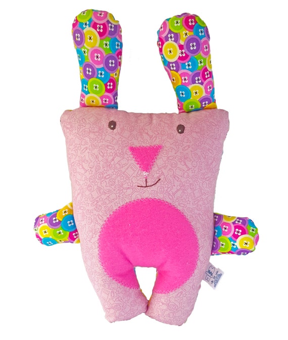 big pink bunny stuffed animal