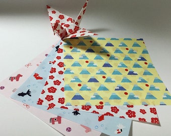 Origami Paper Sheets - Modern Pattern Washi Chiyogami - 20 sheets