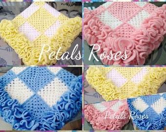 Roses Infinity Blanket Crochet Pattern. Instant PDF Download.