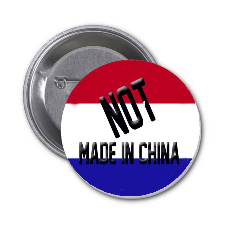 8 NOT Made In China 2.25in Button Badge Pocket Mirror Images