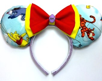 Winnie the Pooh Mouse Ears Handmade - Handmade Mouse Ears - Minnie Mouse Ears - Tigger Mouse Ears - Winnie the Pooh Ears - Disney Ears
