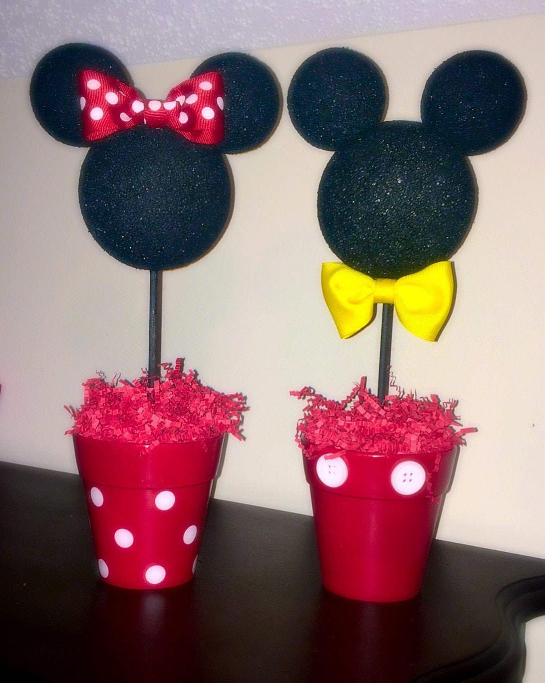 Mickey and Minnie inspired centerpiece minnie and mickey