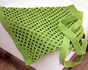 Stylish crocheted shopping bag