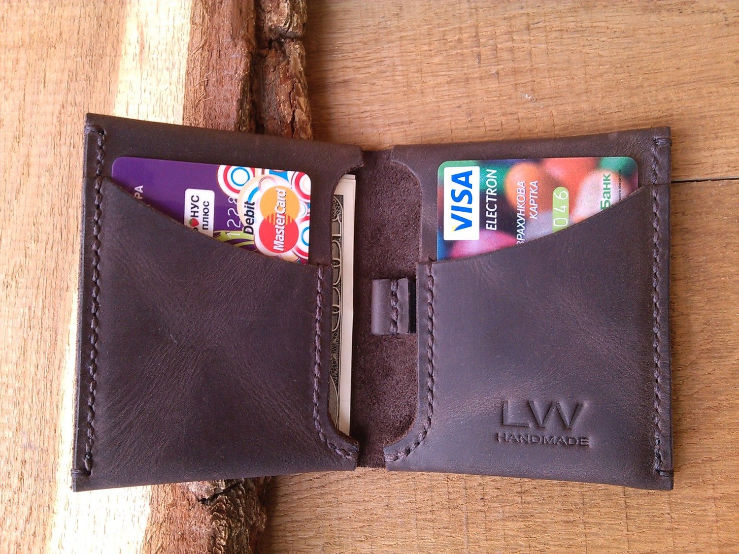 Leather wallet Leather wallet men by LeatherWorldHandmade on Etsy