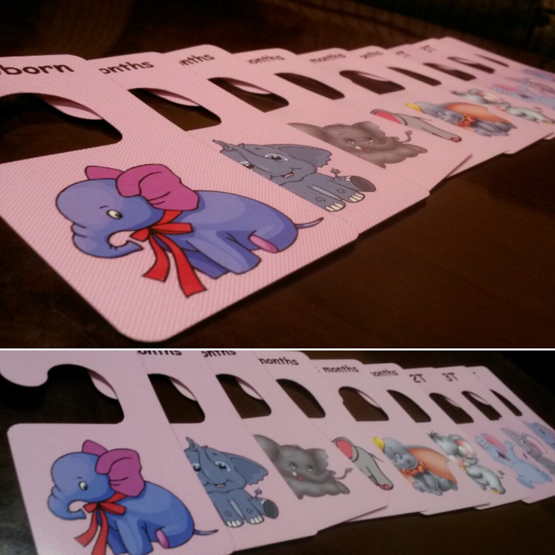 Girl's Baby clothes closet dividers. Size newborn 4T.