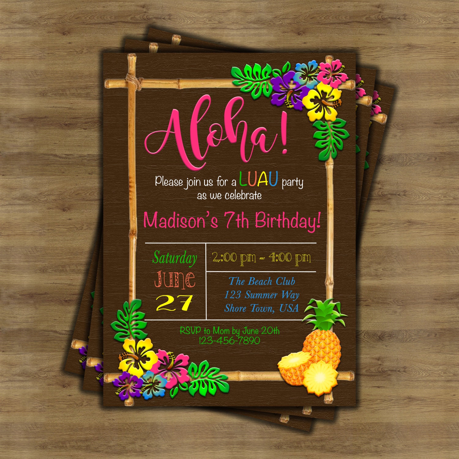Tropical Themed Invitations 9