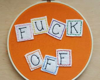 ABC Blocks 8" Embroidery Hoop Art