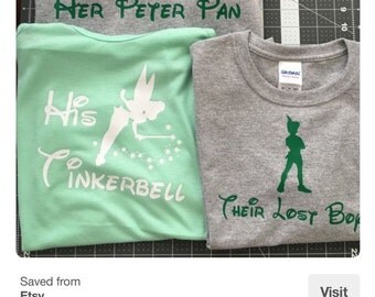 Tinkerbell Shirts| Disney Cruise Shirts|Couples Disney Shirts|Disney Couples Shirts| Disney Family Shirts| Disney Custom Shirts| Peter Pan|