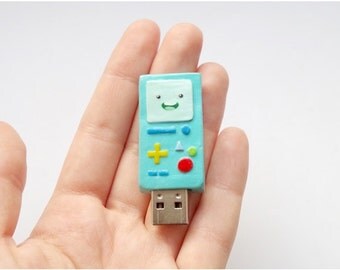 BMO usb flash drive, Adventure time usb, 16 GB usb flash, mint computer gadget, back to school