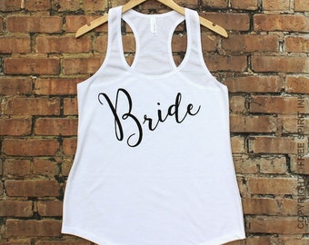 Bride Tank Top. Bride Shirt. Bridal Shower Gift. Bride Tee. Wifey Tank. Bride To Be. Mrs Shirt. Mrs Tee. Gift For Bride. Bachelorette Party