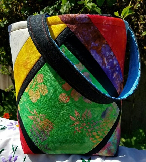Quilted Fabric bucket bag