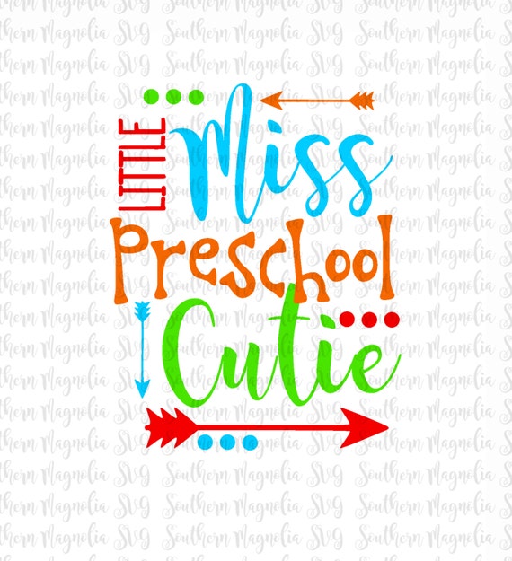 Download Little Miss Preschool Cutie Back to School SVG Princess