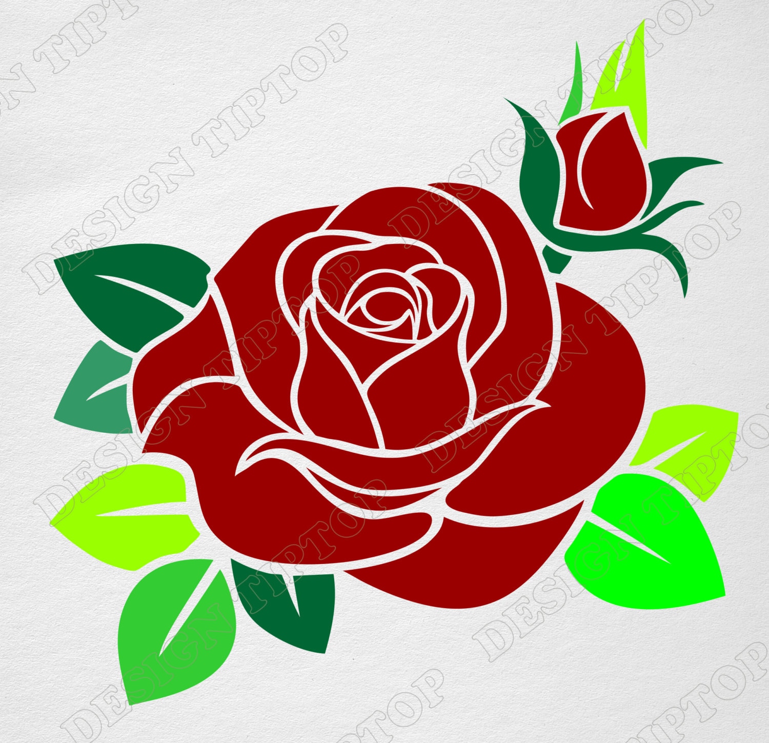 Download Silhouette rose red rose print and cut file SVG dfx PNG