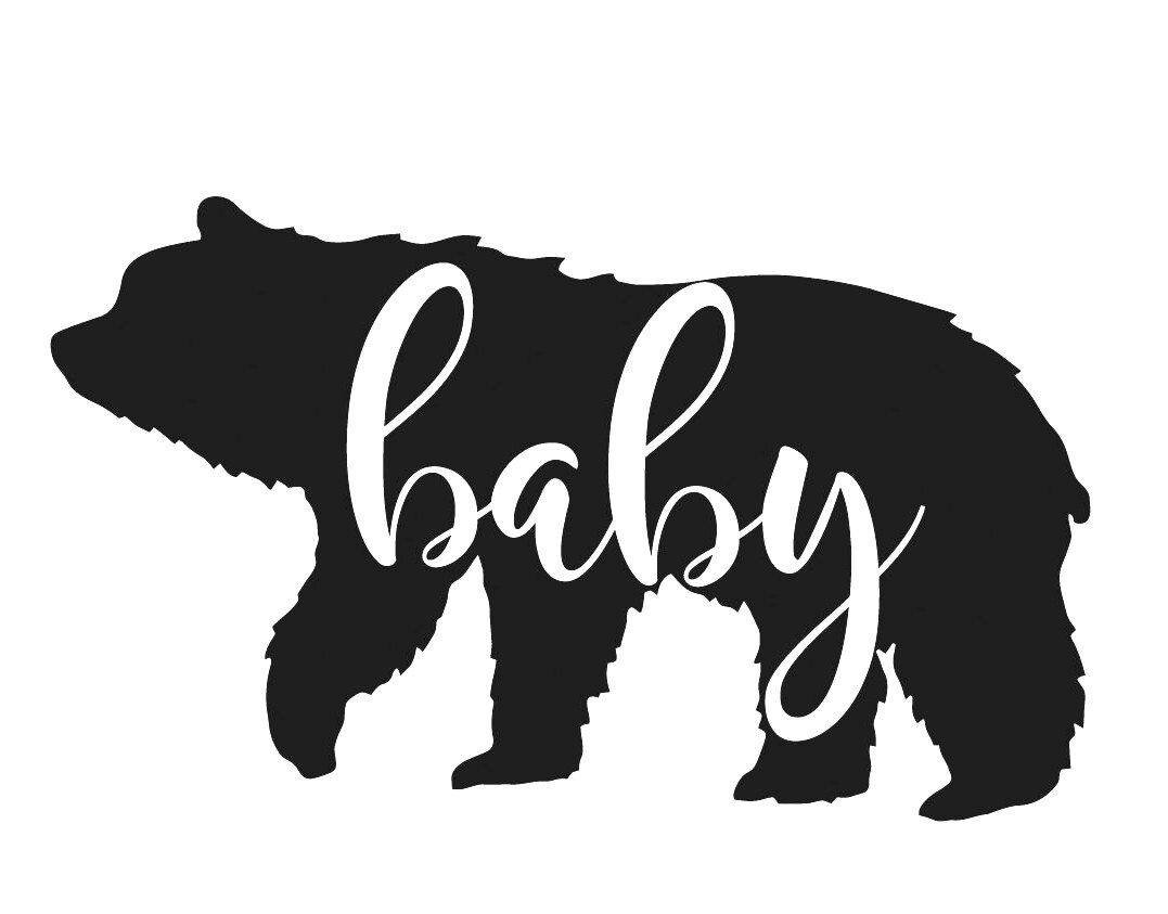 Baby bear Iron on Decal .Applique Decal.Heat transfer vinyl.