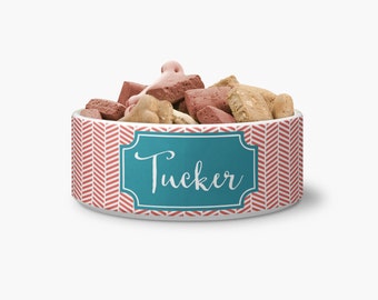 Personalized Tweed Ceramic Pet Bowl - Personalized Dog Bowl - Ceramic Pet Bowl - Personalized Bowl - Monogrammed Bowl - Monogrammed Dog Bowl
