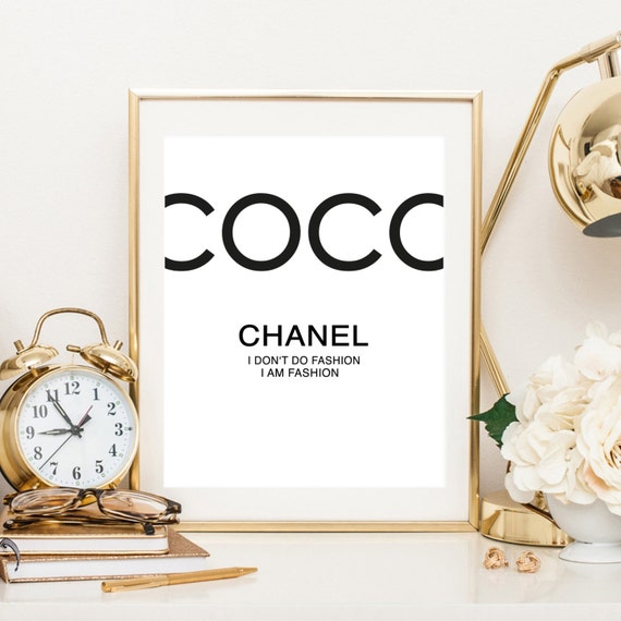 Poster Print Wallart: Coco Chanel I don't do fashion by IssueNo206