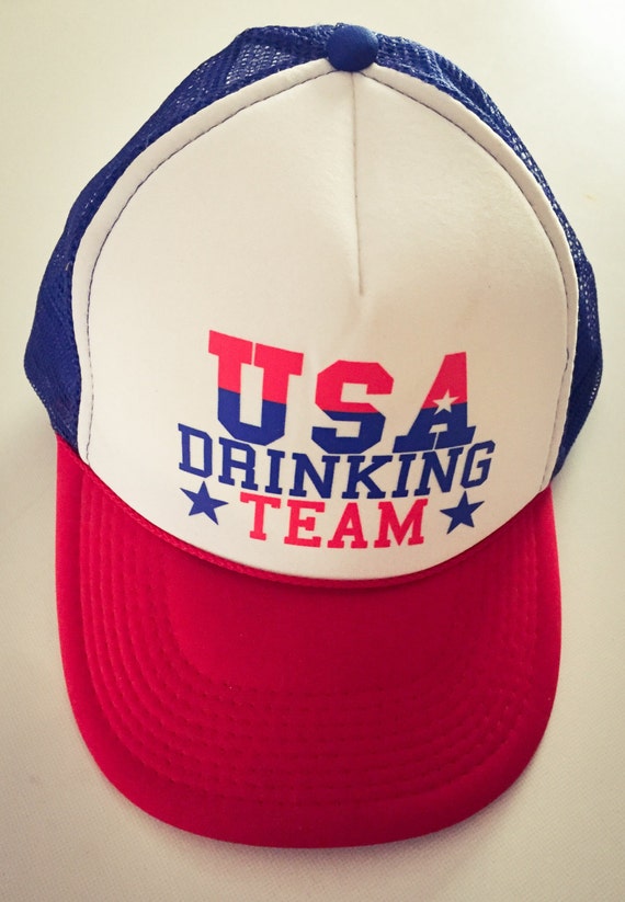 USA Drinking Team Trucker Hat Baseball Cap Snapback