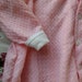 Vintage Pink Footed Pajamas with Bear Patch 6/9m