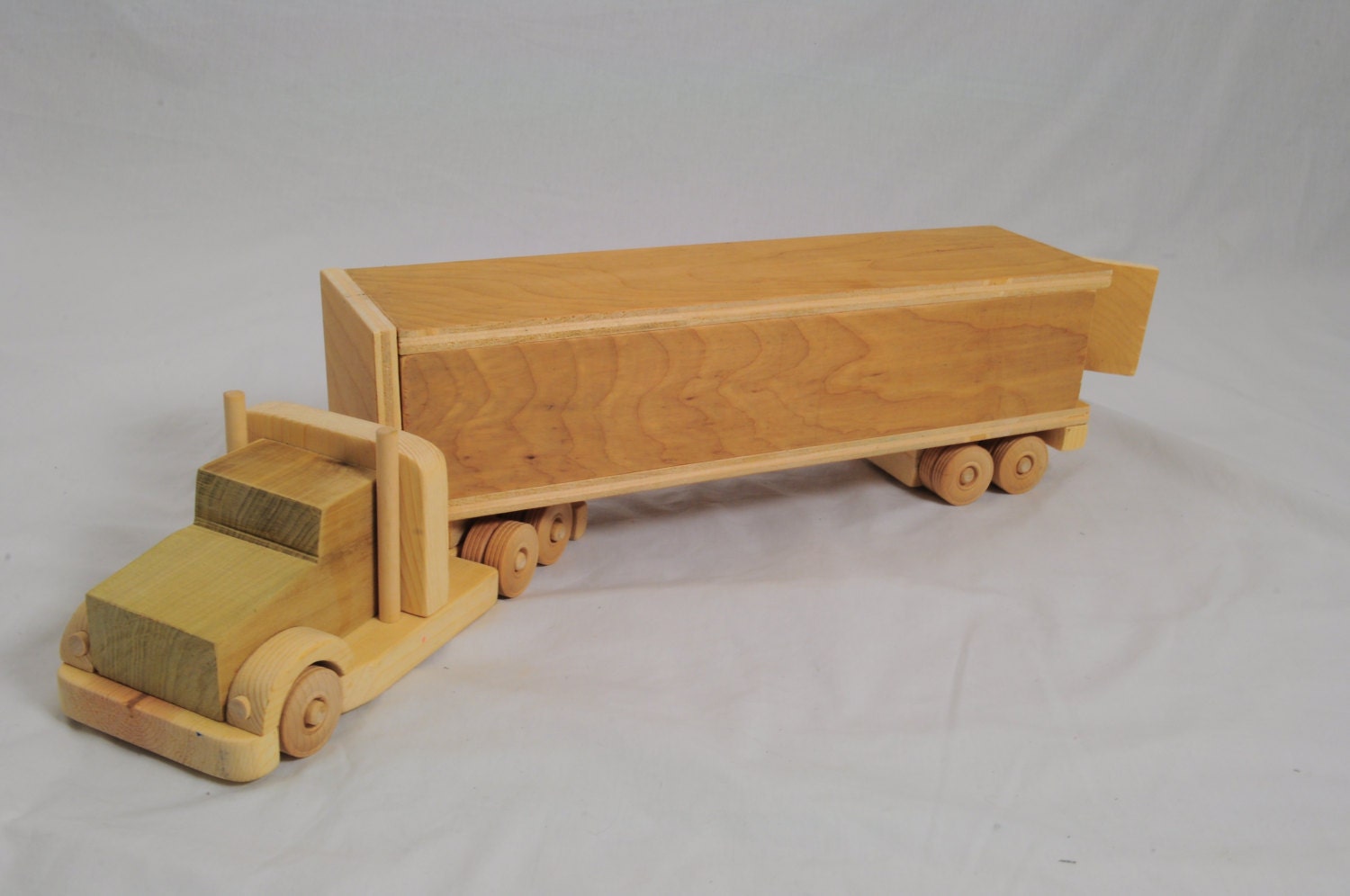 Wooden 18 Wheeler Toy Truck