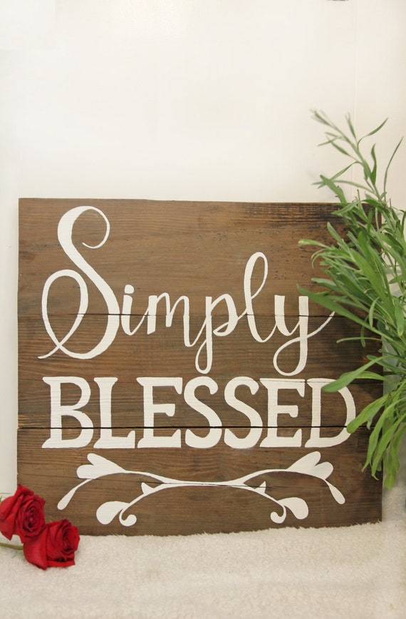 Download Simply blessed wooden sign home decor