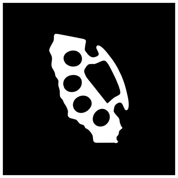 CALI KNUCKLES California Brass Knuckles Car Decal