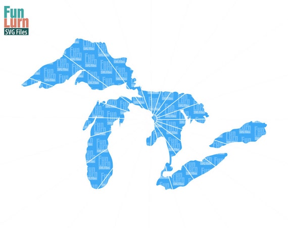 Great Lakes Svg Great Lakes Map Svg Cut Filescutting File