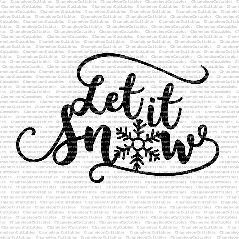 Download Let it snow svg Christmas winter vector decal cut file