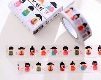 Kawaii Cute Geisha Japanese Girl Doll Washi Tape