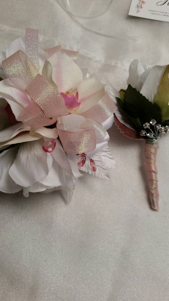 Items similar to Elegant Orchid Corsage Set on Etsy