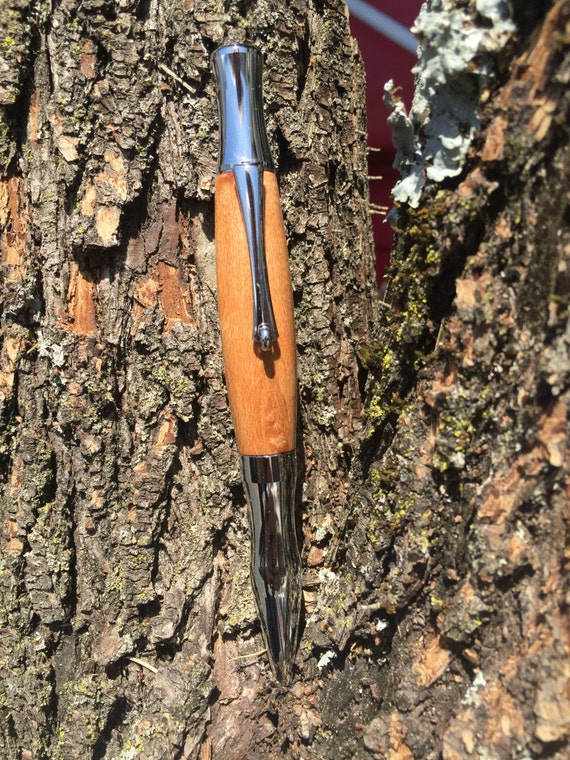 Handmade figured maple Princeton ink pen by WynnsWoodturnings