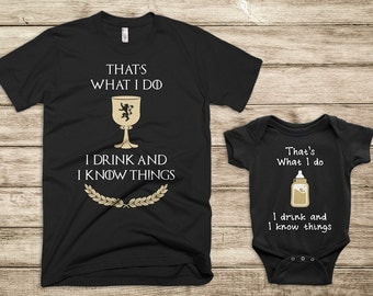 Dad and Baby Matching Shirts, Fathers Day Matching Shirts, Father Son Matching Shirts, Game of Thrones Shirts, Game of Thrones Fathers Day